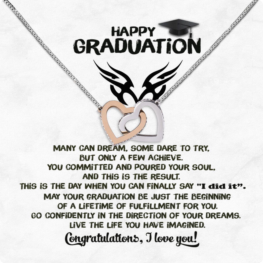 Graduation Day Personalized Message Card Necklace