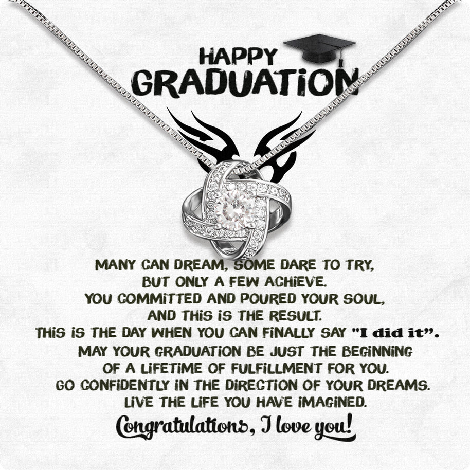 Graduation Day Personalized Message Card Necklace