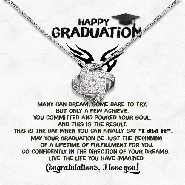 Graduation Day Personalized Message Card Necklace