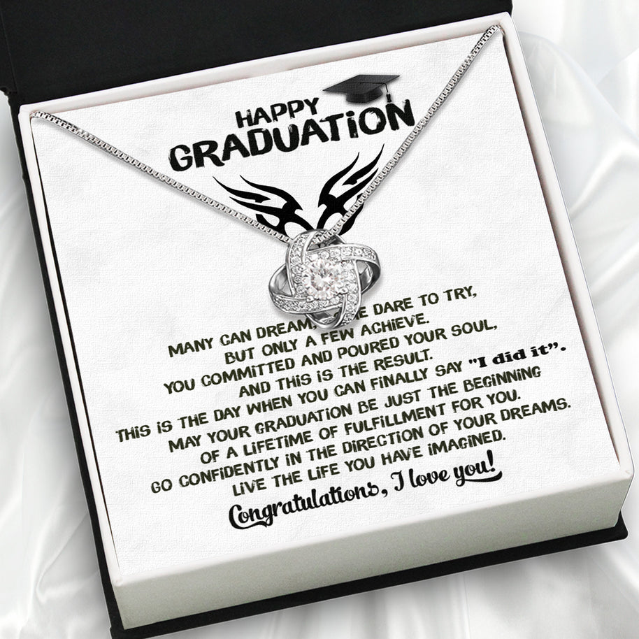 Graduation Day Personalized Message Card Necklace