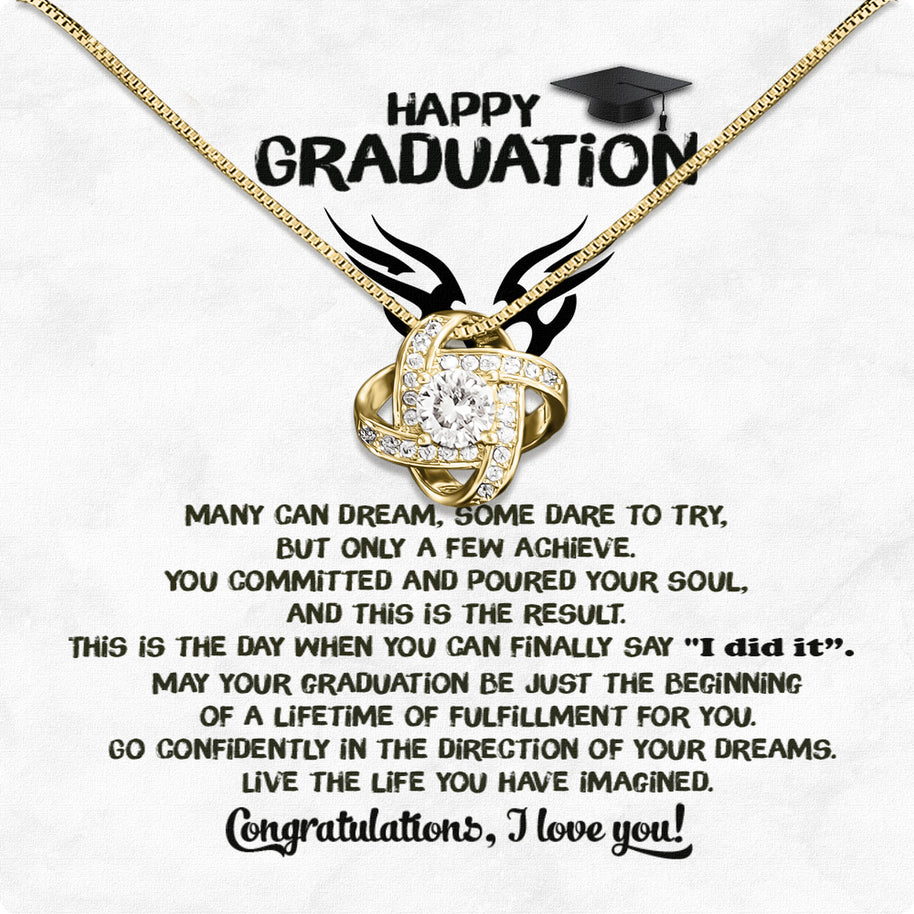 Graduation Day Personalized Message Card Necklace