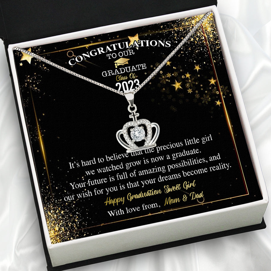 Graduation Day Personalized Message Card Necklace