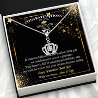 Graduation Day Personalized Message Card Necklace