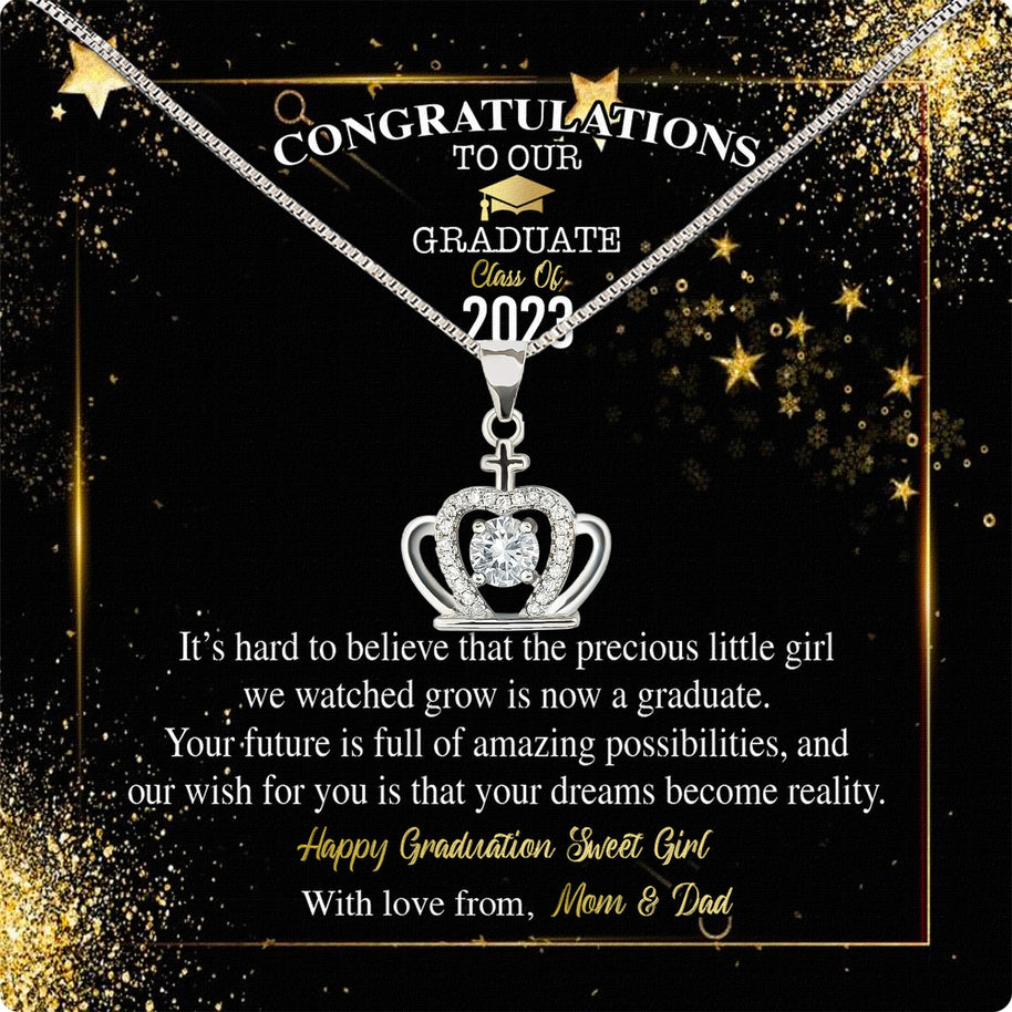 Graduation Day Personalized Message Card Necklace