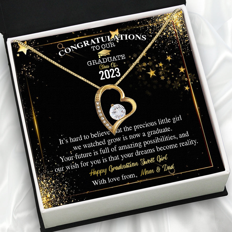 Graduation Day Personalized Message Card Necklace