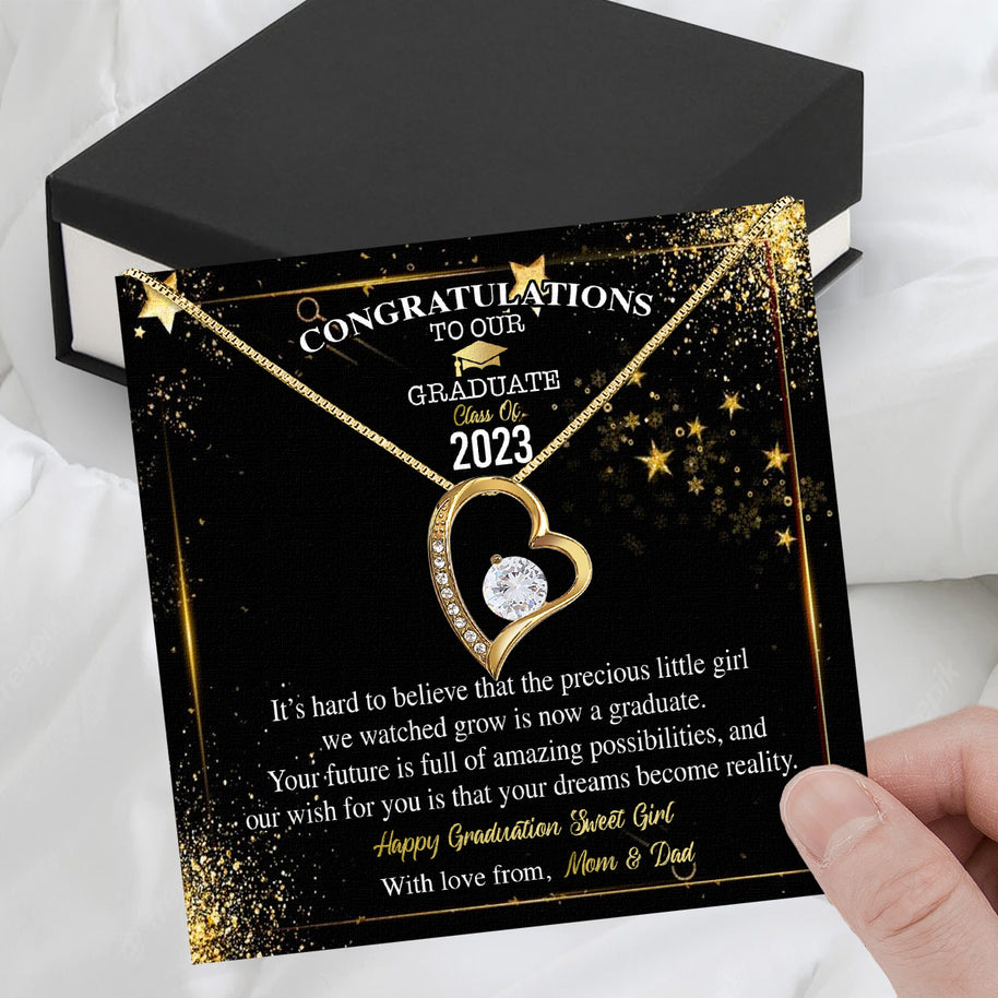 Graduation Day Personalized Message Card Necklace