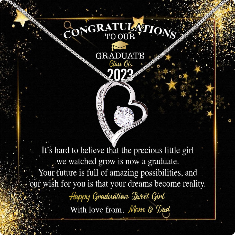 Graduation Day Personalized Message Card Necklace