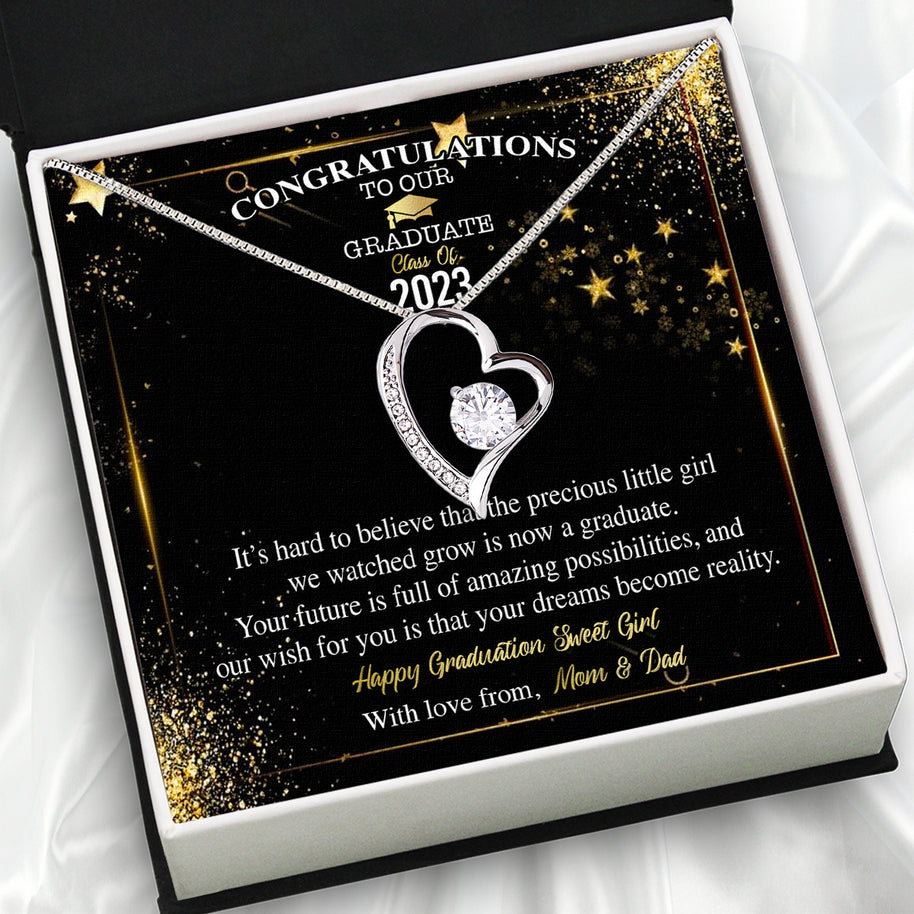 Graduation Day Personalized Message Card Necklace