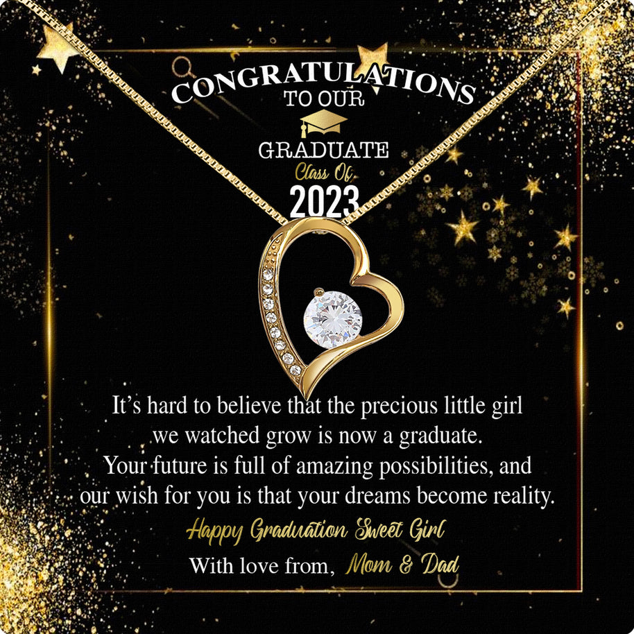 Graduation Day Personalized Message Card Necklace