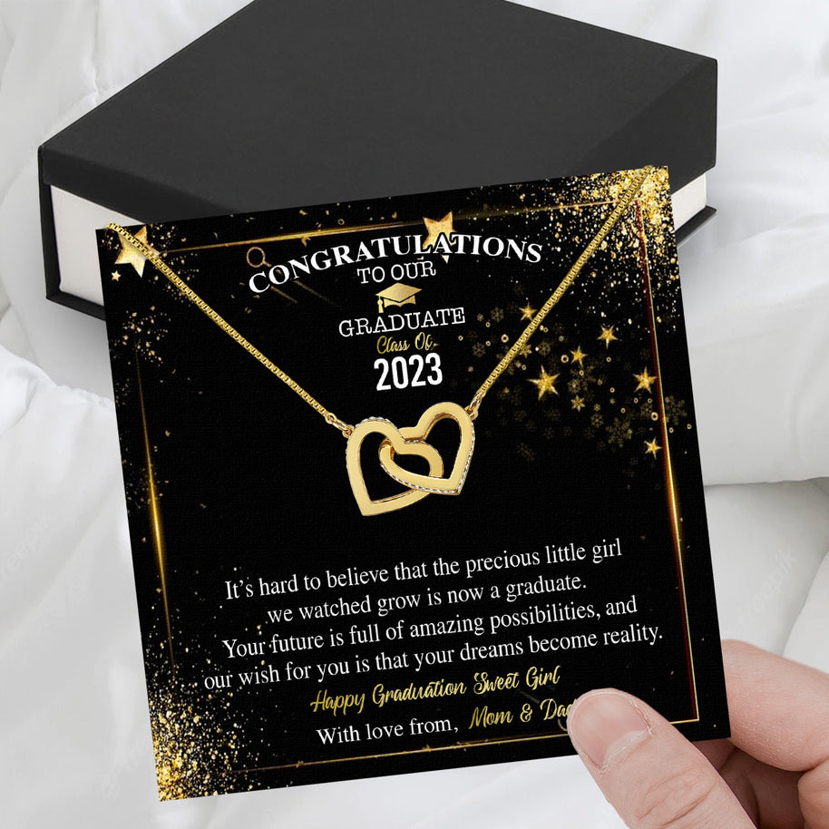 Graduation Day Personalized Message Card Necklace