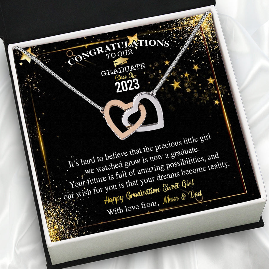 Graduation Day Personalized Message Card Necklace