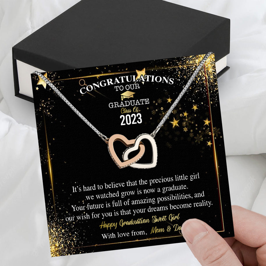 Graduation Day Personalized Message Card Necklace