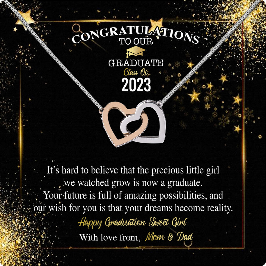 Graduation Day Personalized Message Card Necklace