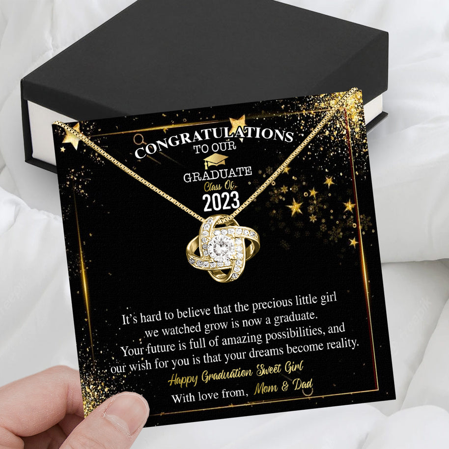 Graduation Day Personalized Message Card Necklace
