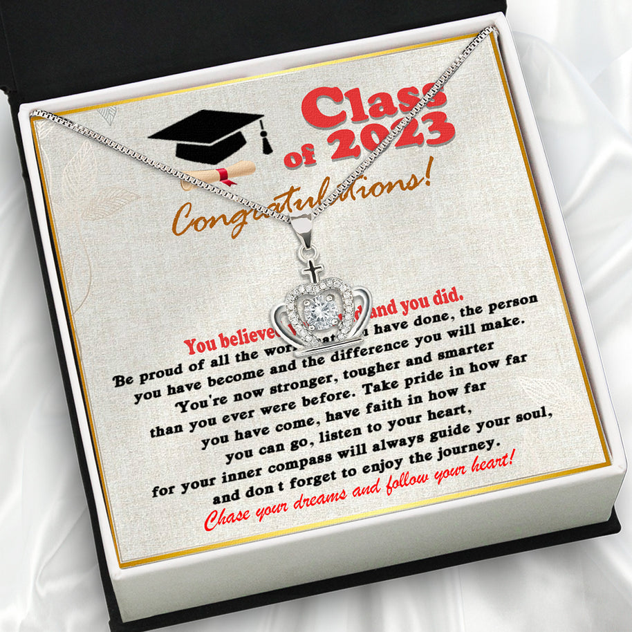 Graduation Day Personalized Message Card Necklace