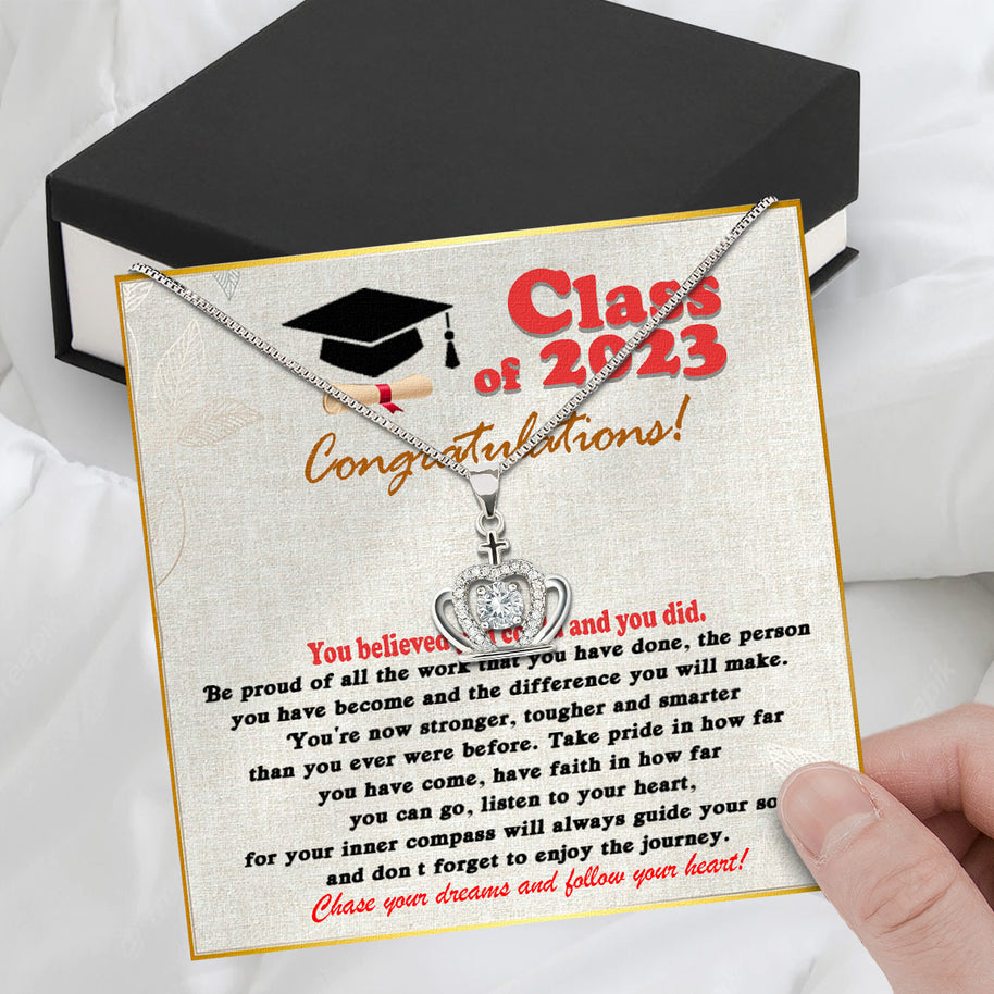 Graduation Day Personalized Message Card Necklace