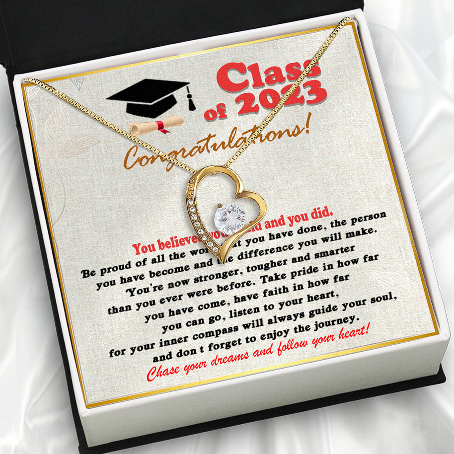 Graduation Day Personalized Message Card Necklace