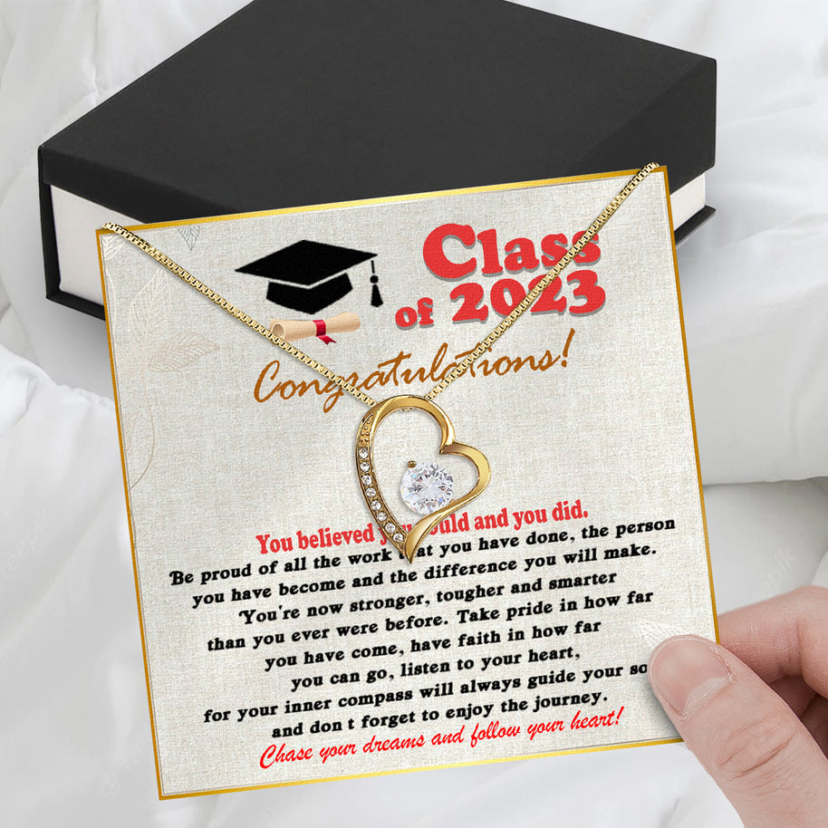 Graduation Day Personalized Message Card Necklace