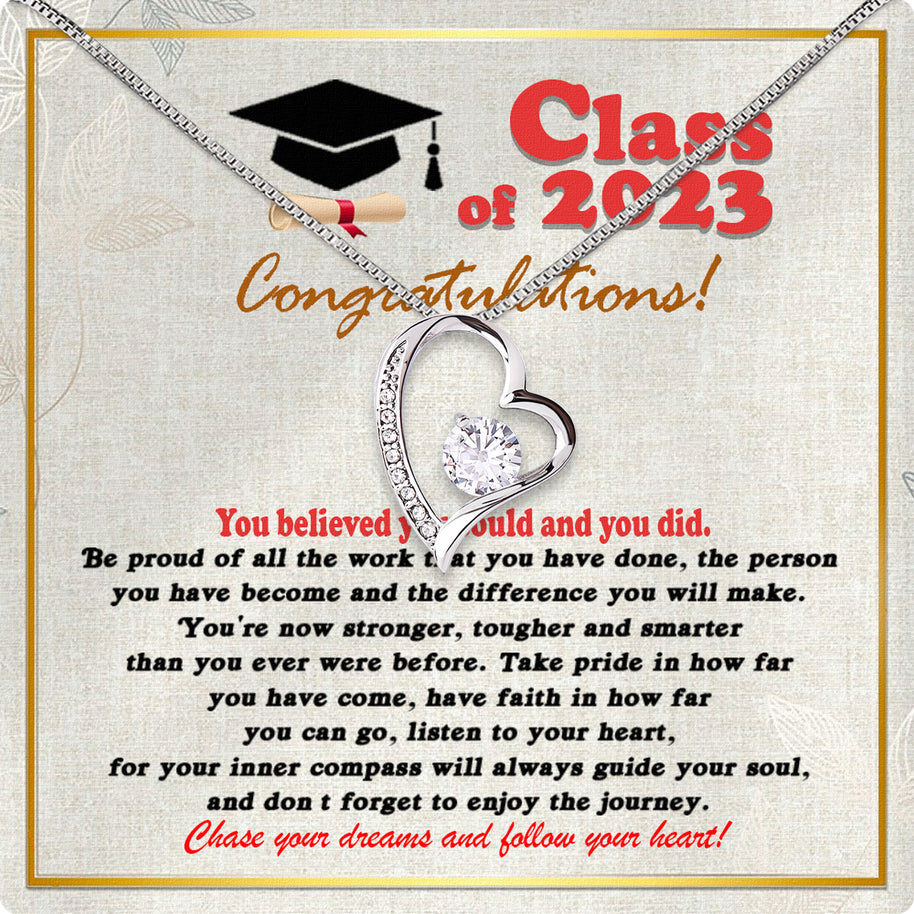 Graduation Day Personalized Message Card Necklace