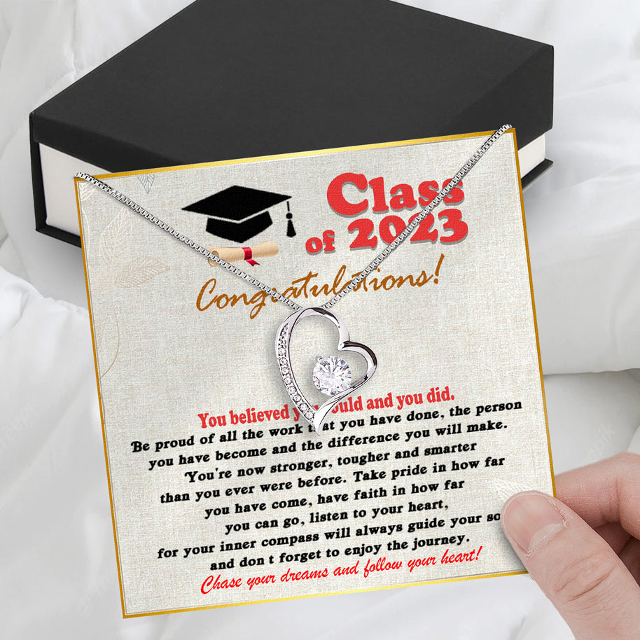 Graduation Day Personalized Message Card Necklace