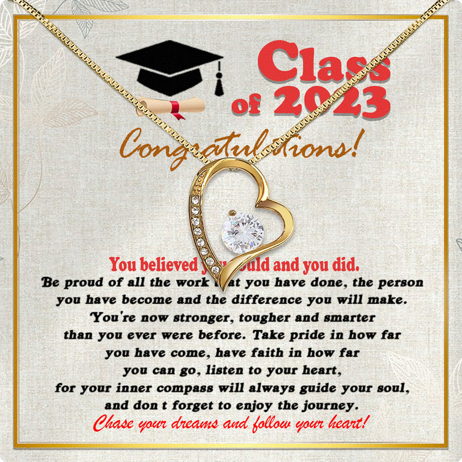 Graduation Day Personalized Message Card Necklace