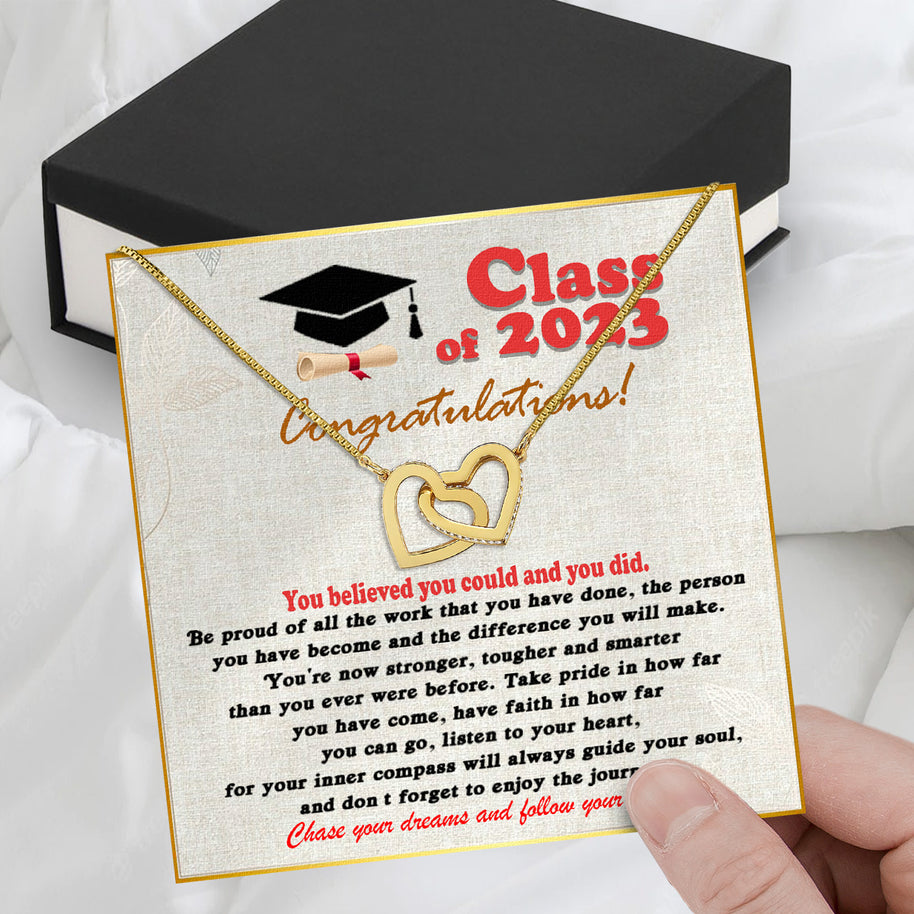 Graduation Day Personalized Message Card Necklace