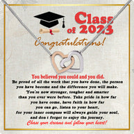 Graduation Day Personalized Message Card Necklace
