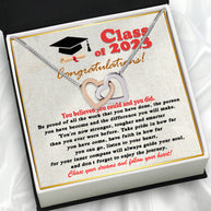 Graduation Day Personalized Message Card Necklace