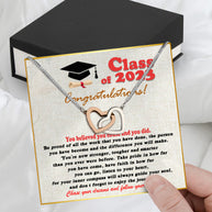 Graduation Day Personalized Message Card Necklace