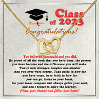 Graduation Day Personalized Message Card Necklace