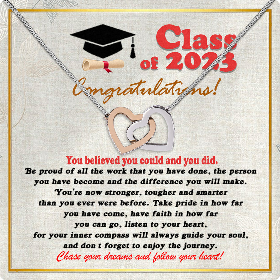 Graduation Day Personalized Message Card Necklace
