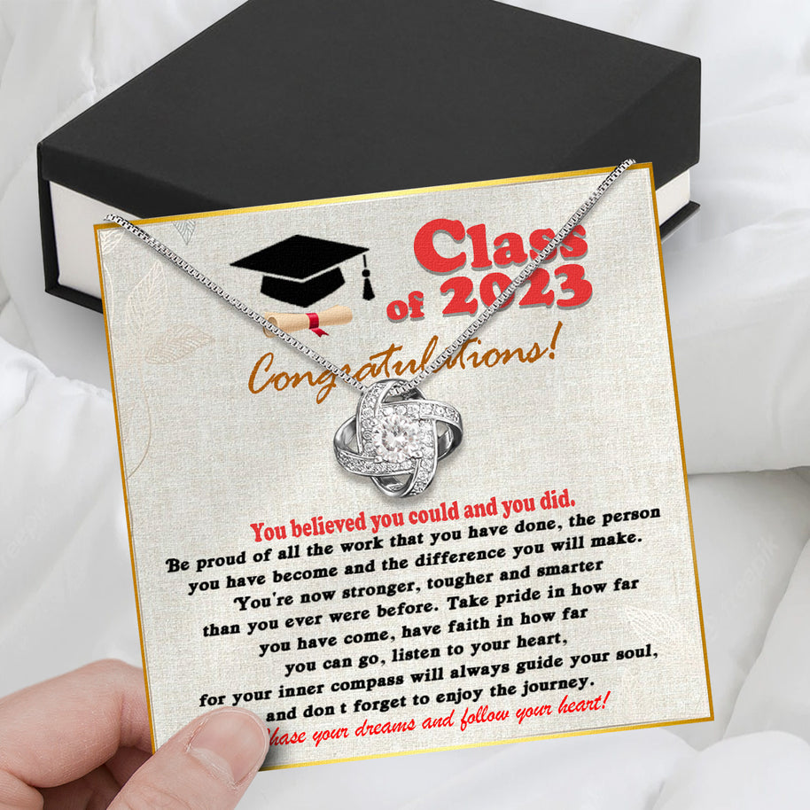 Graduation Day Personalized Message Card Necklace