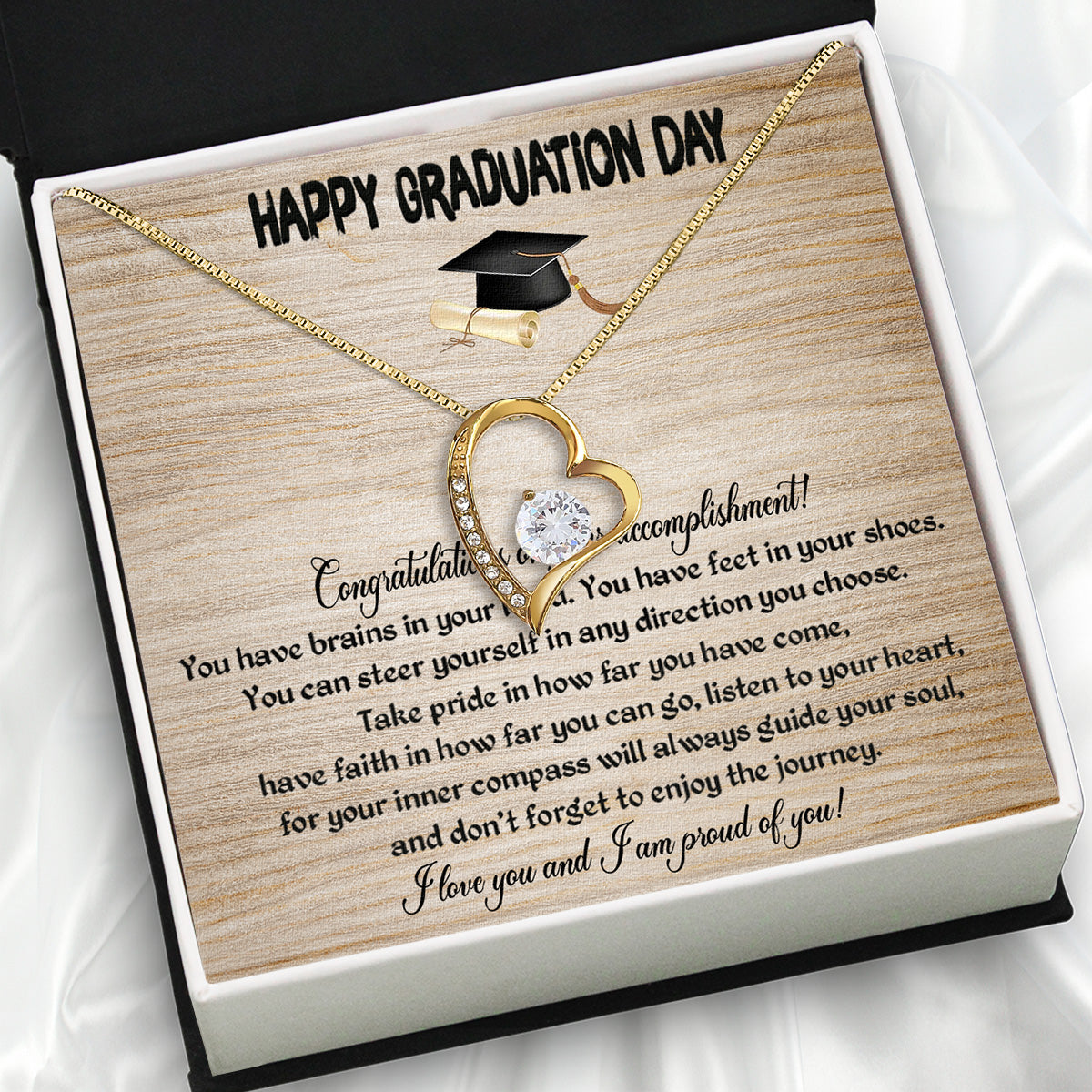 Graduation Day Personalized Message Card Necklace