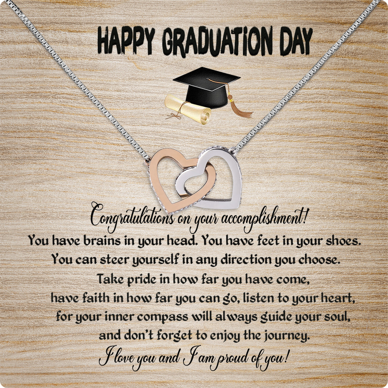 Graduation Day Personalized Message Card Necklace