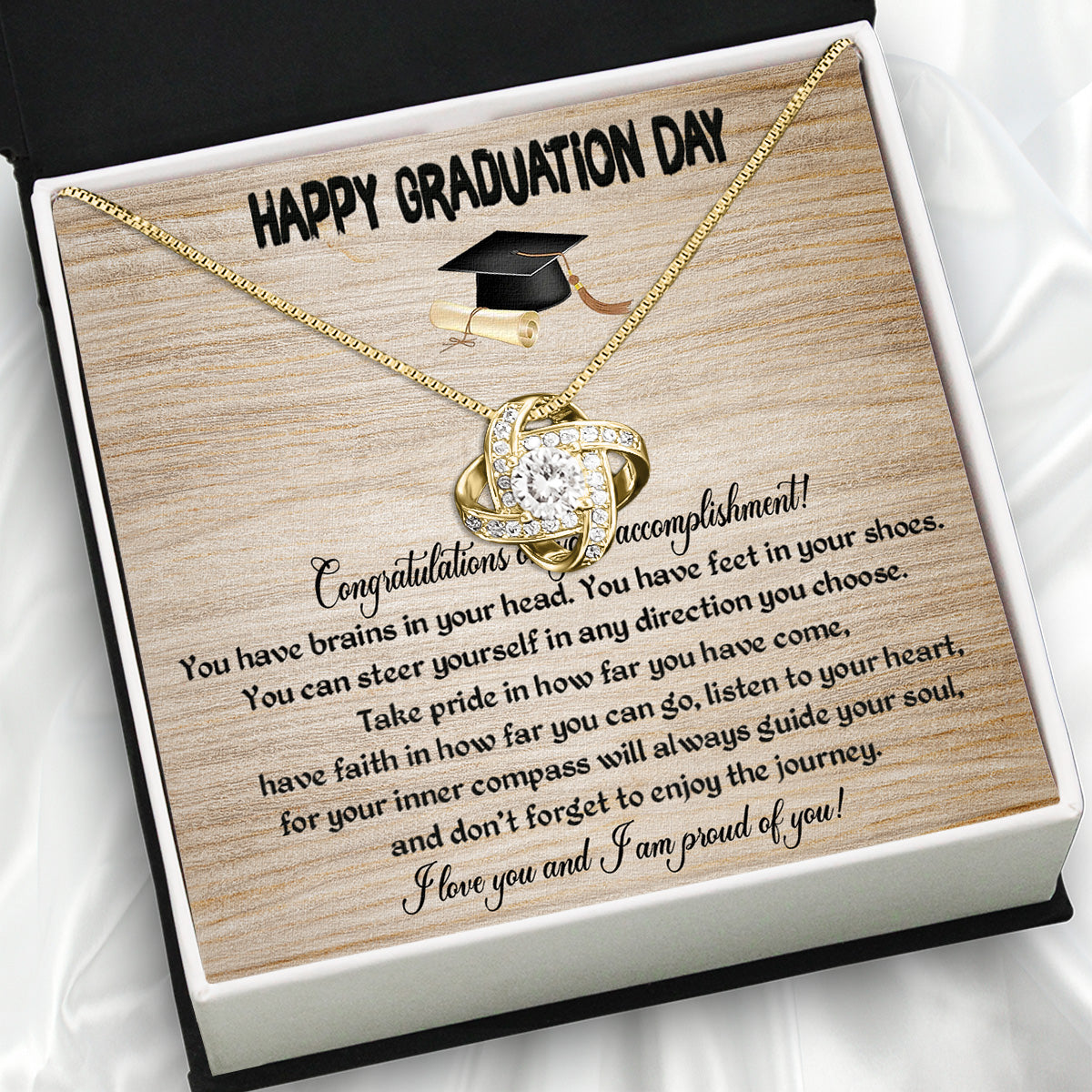 Graduation Day Personalized Message Card Necklace