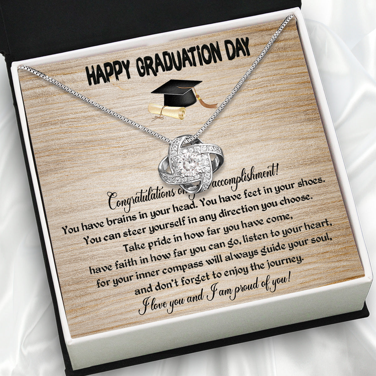 Graduation Day Personalized Message Card Necklace