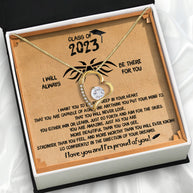 Graduation Day Personalized Message Card Necklace
