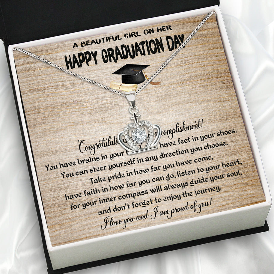 Graduation Day Personalized Message Card Necklace