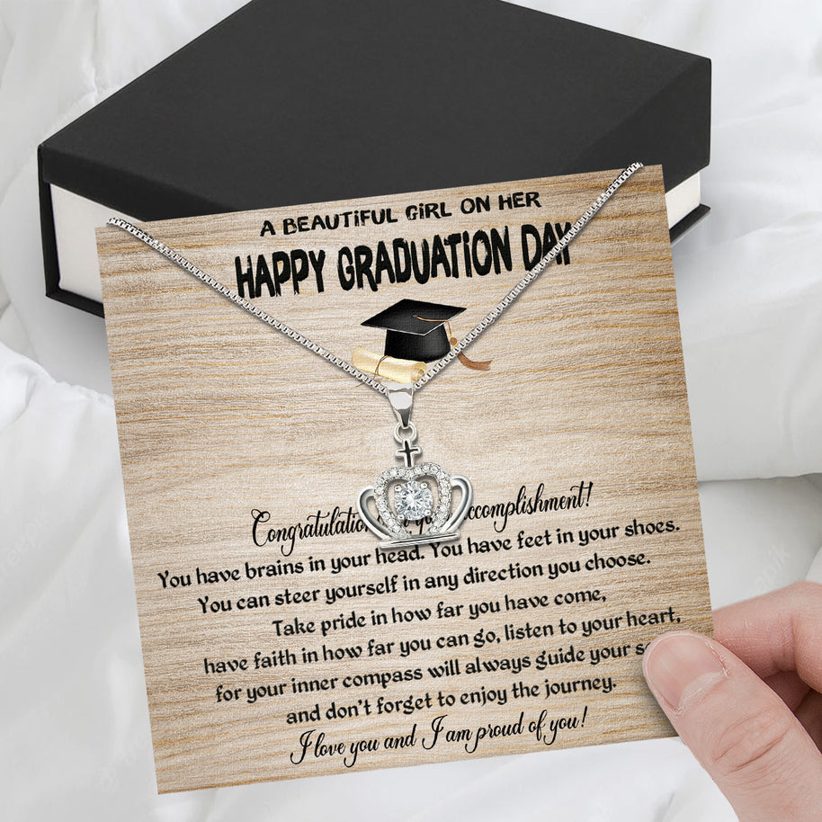 Graduation Day Personalized Message Card Necklace