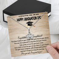 Graduation Day Personalized Message Card Necklace