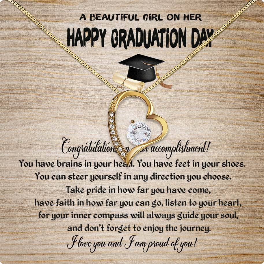 Graduation Day Personalized Message Card Necklace