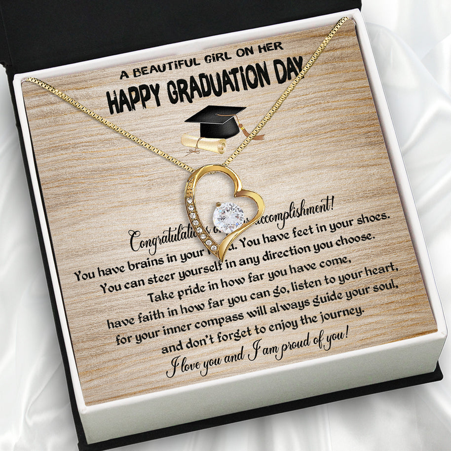 Graduation Day Personalized Message Card Necklace