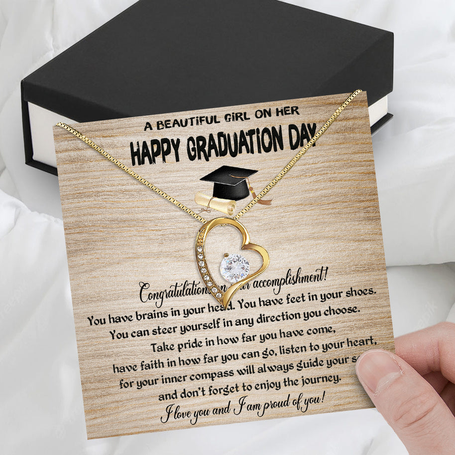 Graduation Day Personalized Message Card Necklace