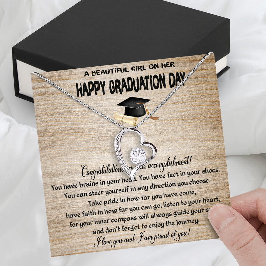 Graduation Day Personalized Message Card Necklace
