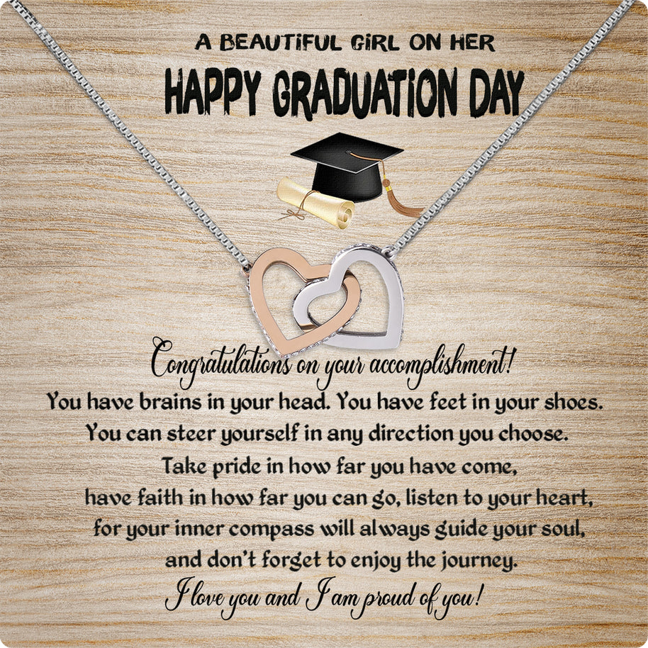 Graduation Day Personalized Message Card Necklace