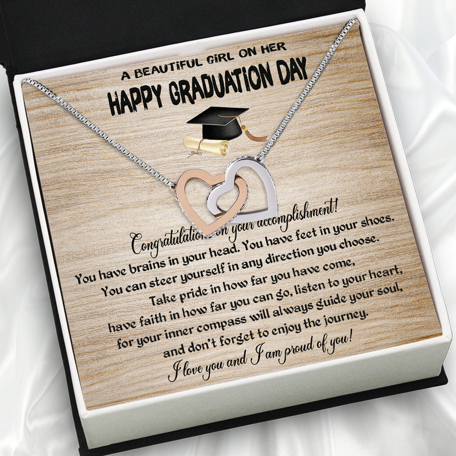 Graduation Day Personalized Message Card Necklace