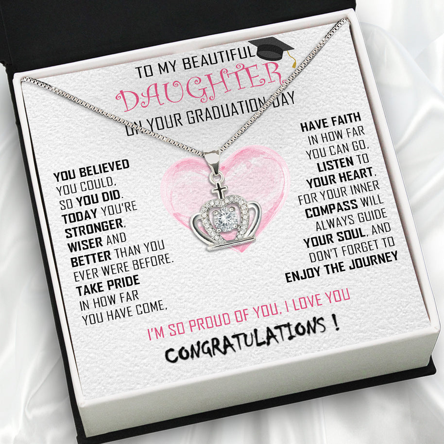 Graduation Day Personalized Message Card Necklace