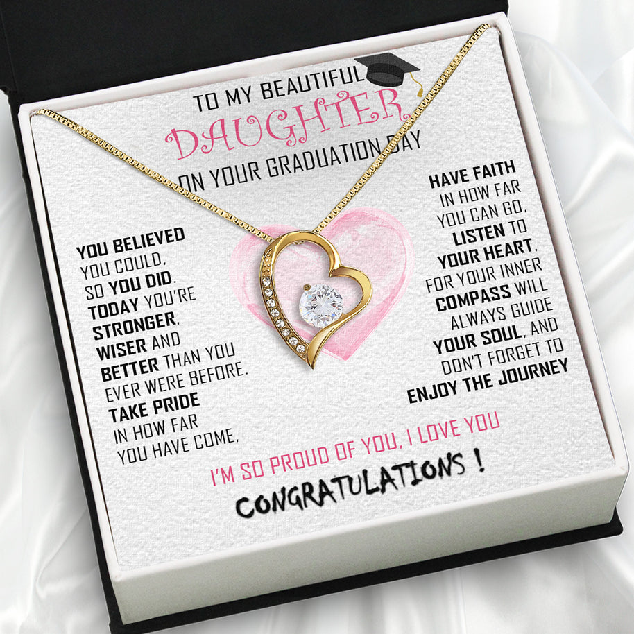 Graduation Day Personalized Message Card Necklace