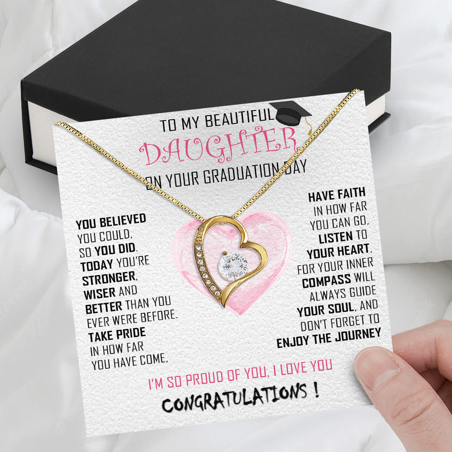 Graduation Day Personalized Message Card Necklace