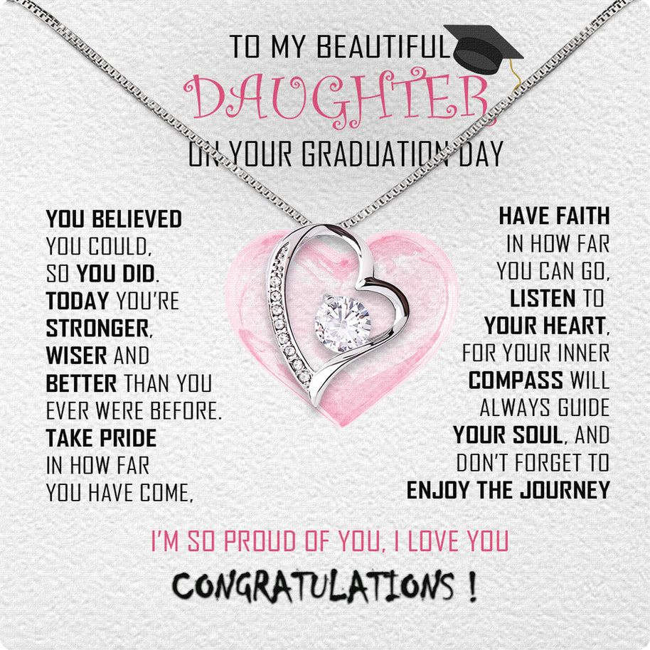 Graduation Day Personalized Message Card Necklace